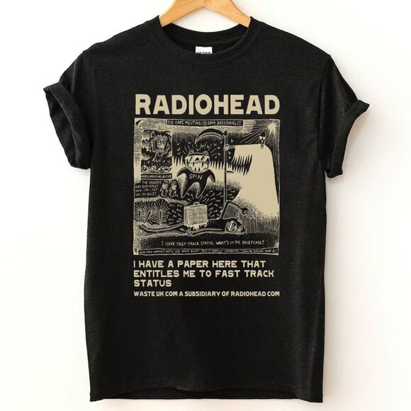 Posh M Other - Radiohead Graphic Band T-Shirt Vintage Rock Tee 90